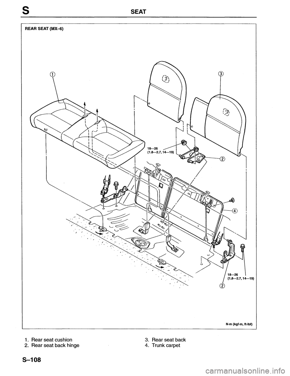 MAZDA MX-6 1996  Workshop Manual 