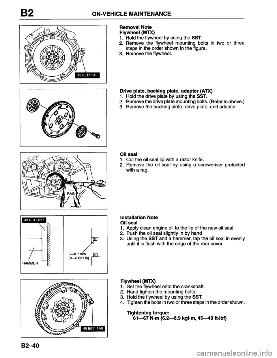 MAZDA MX-6 1996  Workshop Manual 