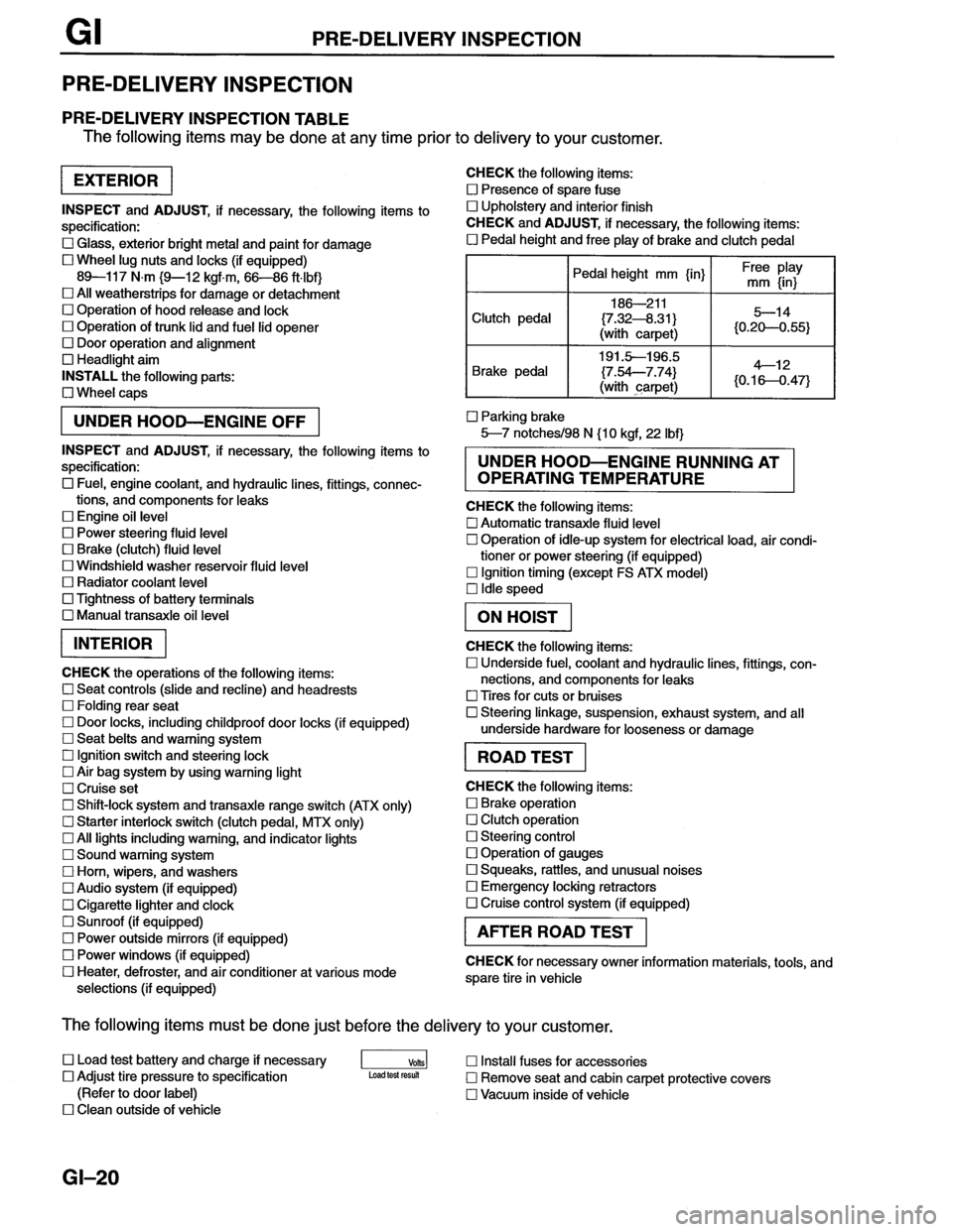 MAZDA MX-6 1996  Workshop Manual 