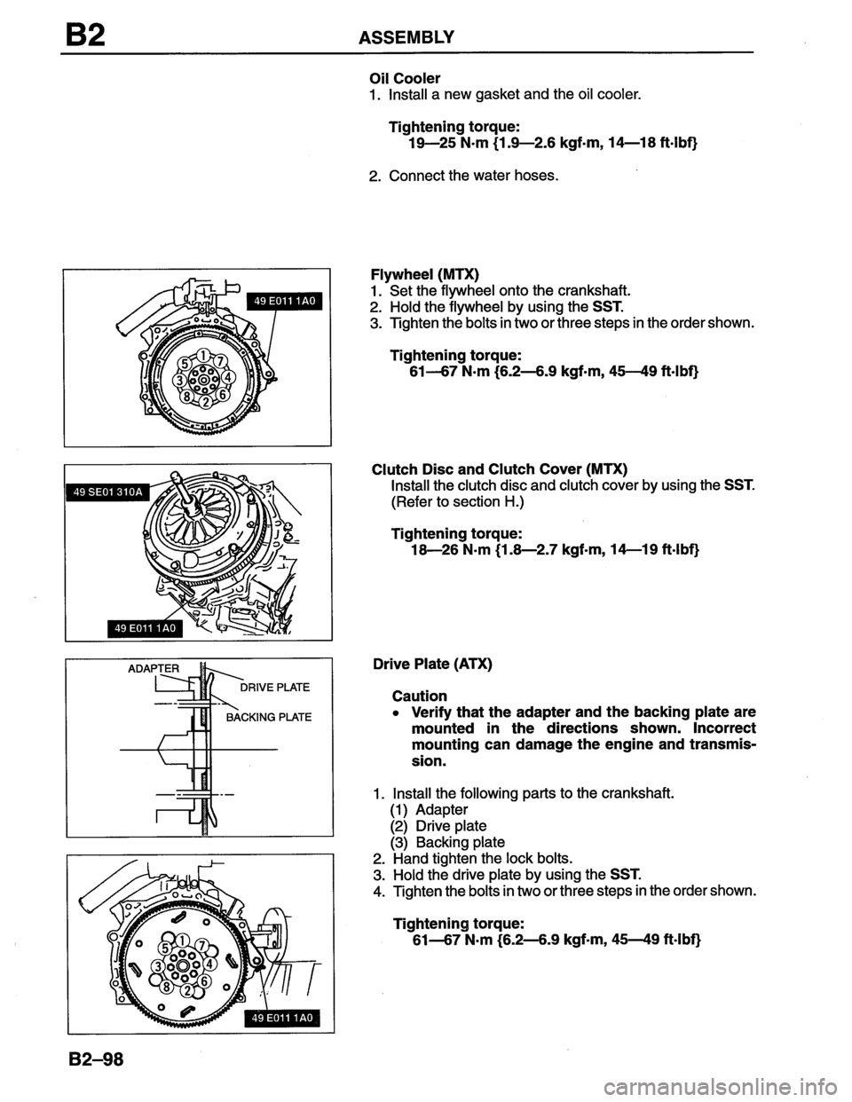 MAZDA MX-6 1996  Workshop Manual 