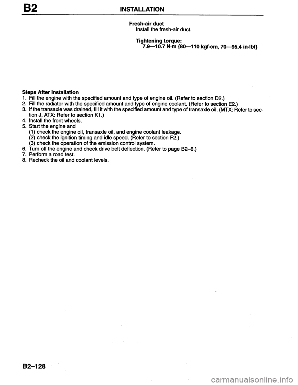 MAZDA MX-6 1996  Workshop Manual 