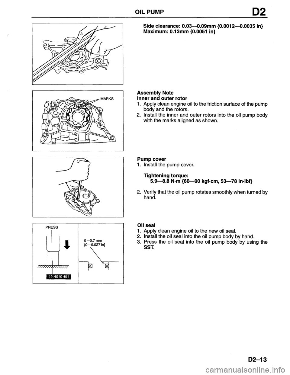 MAZDA MX-6 1996  Workshop Manual 