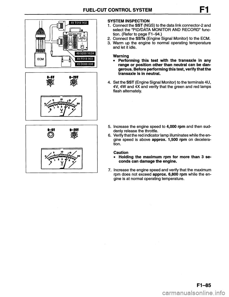 MAZDA MX-6 1996  Workshop Manual 