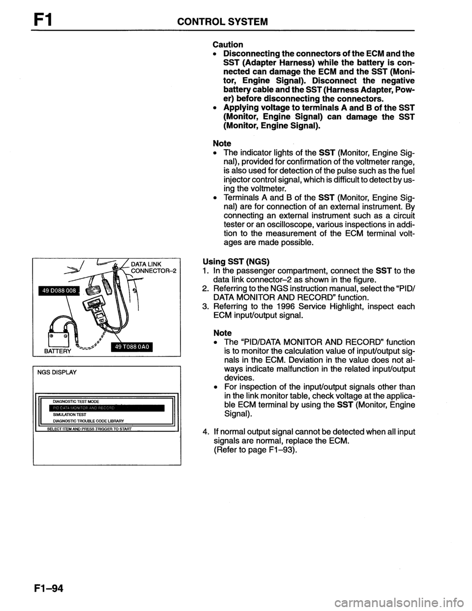 MAZDA MX-6 1996  Workshop Manual 