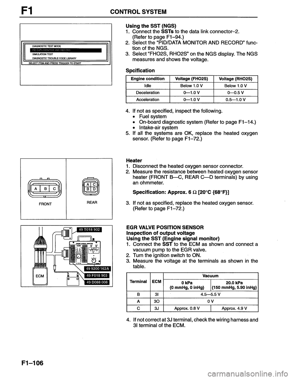 MAZDA MX-6 1996  Workshop Manual 