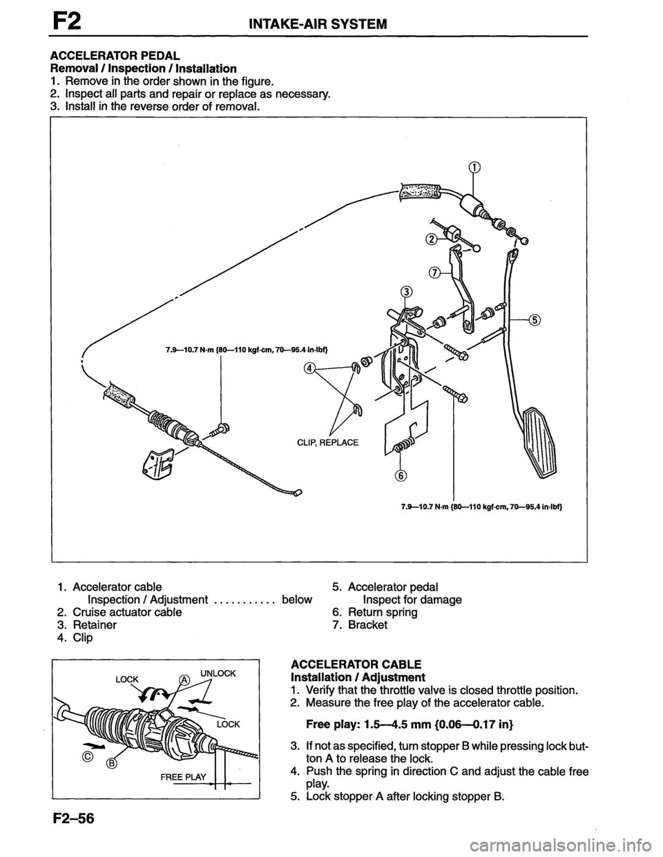 MAZDA MX-6 1996  Workshop Manual 