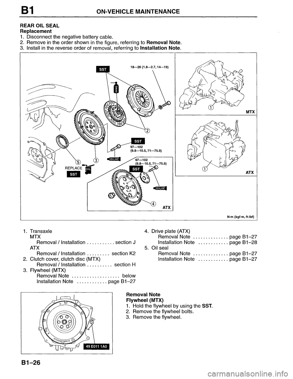 MAZDA MX-6 1996  Workshop Manual 