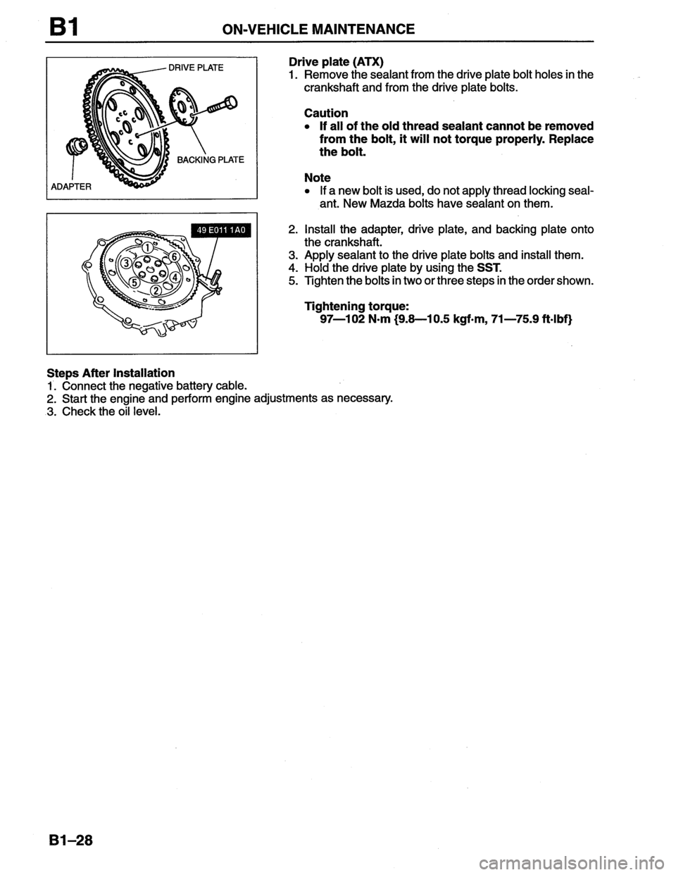 MAZDA MX-6 1996  Workshop Manual 