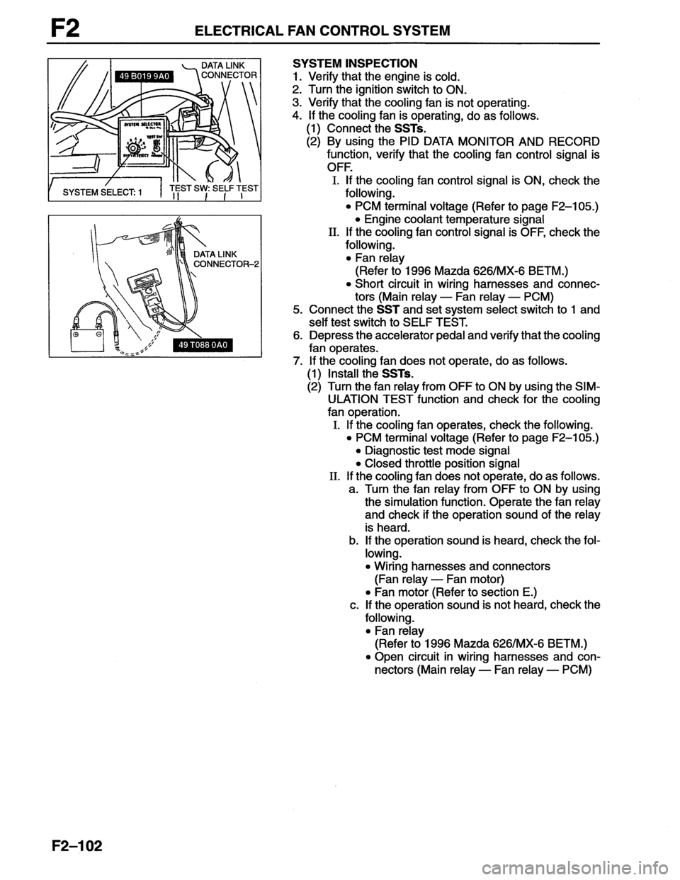 MAZDA MX-6 1996  Workshop Manual 