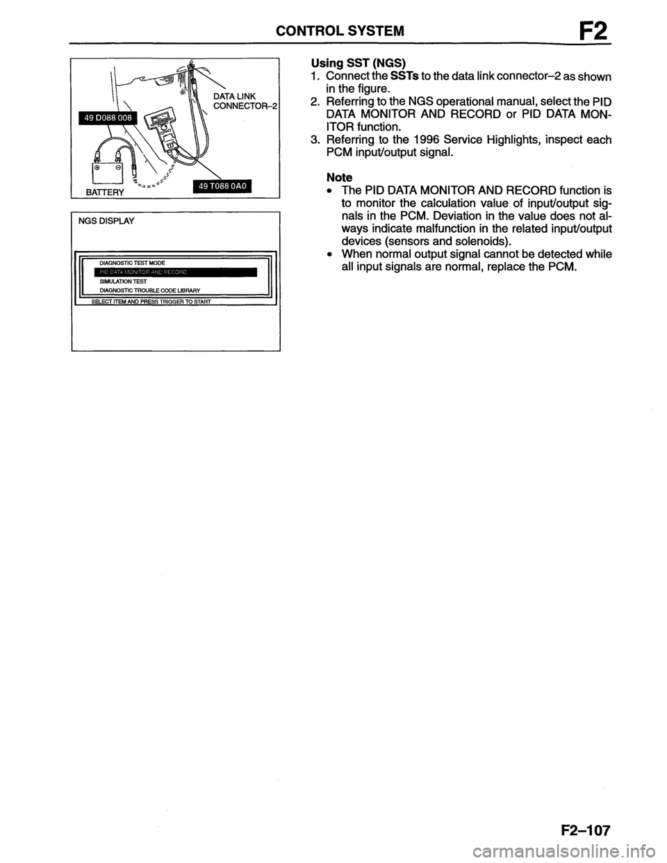 MAZDA MX-6 1996  Workshop Manual 