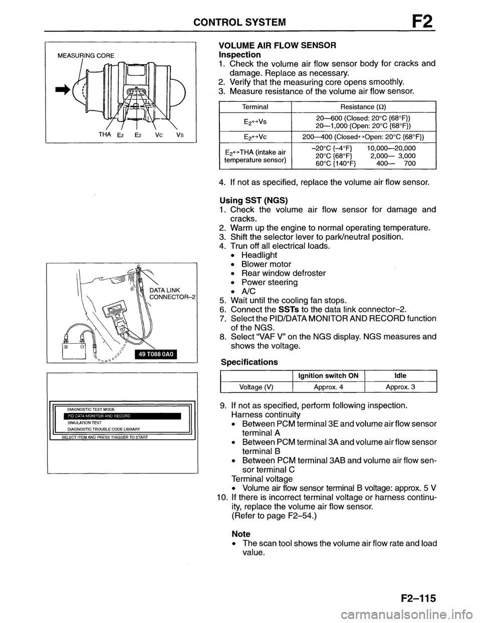 MAZDA MX-6 1996  Workshop Manual 