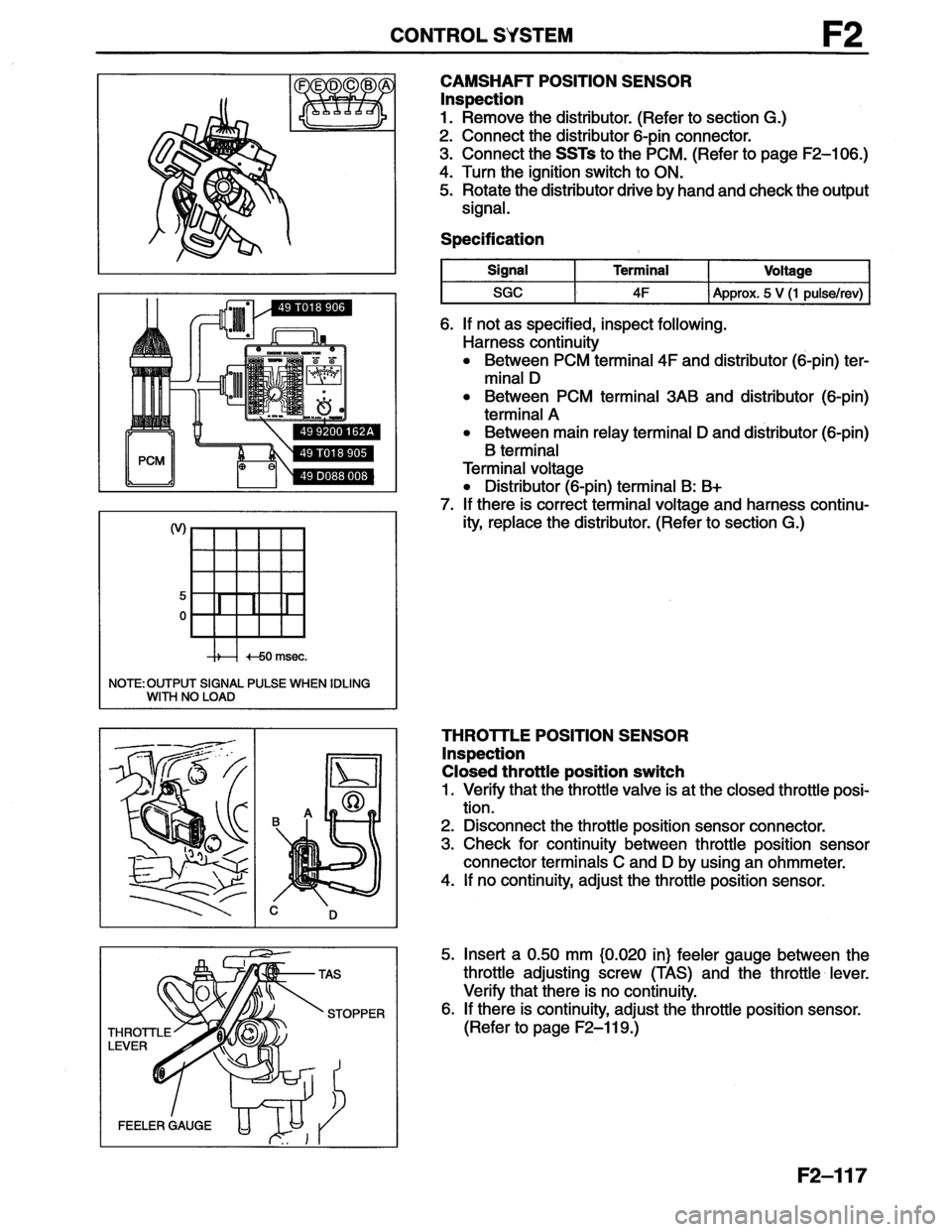 MAZDA MX-6 1996  Workshop Manual 