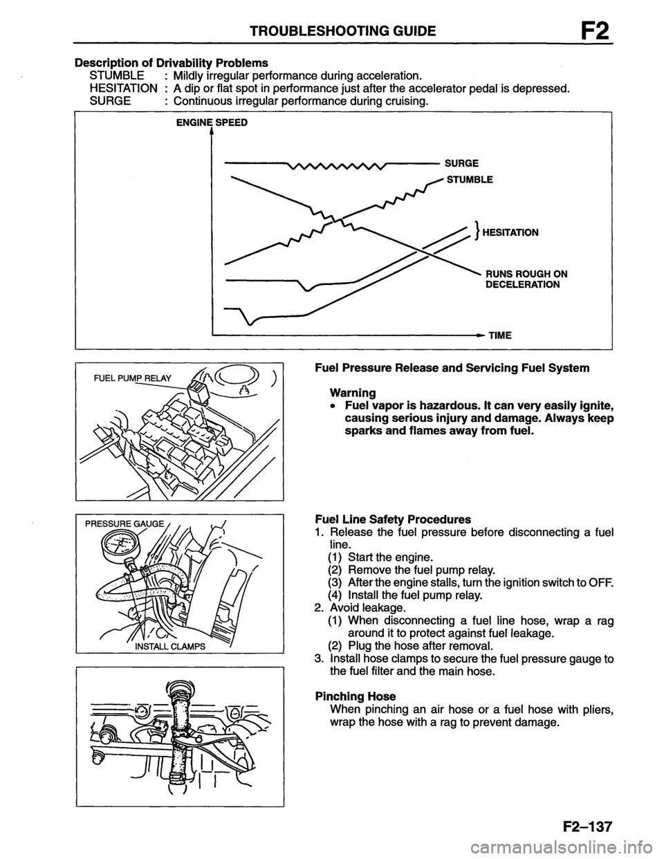 MAZDA MX-6 1996  Workshop Manual 