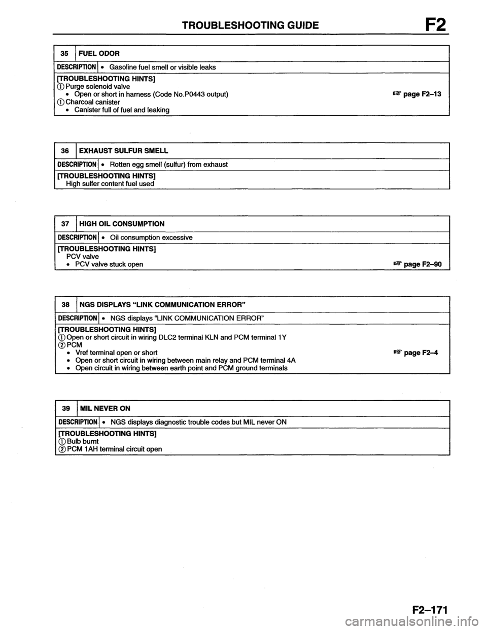 MAZDA MX-6 1996  Workshop Manual 