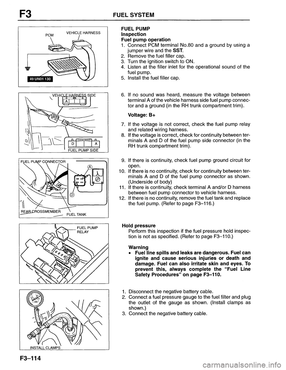 MAZDA MX-6 1996  Workshop Manual 
