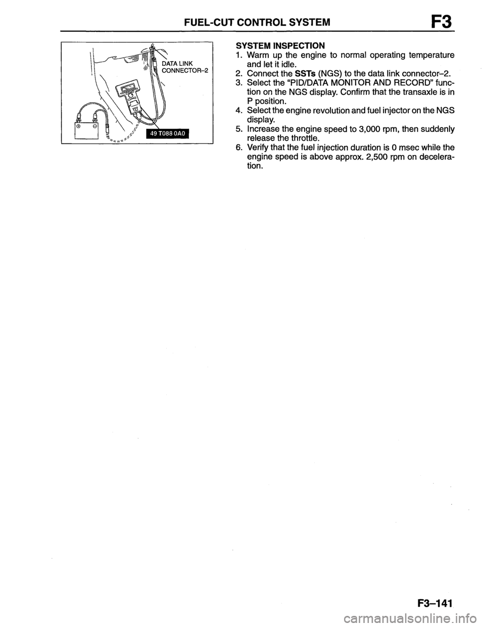 MAZDA MX-6 1996  Workshop Manual 