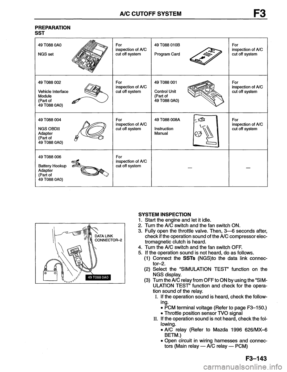 MAZDA MX-6 1996  Workshop Manual 