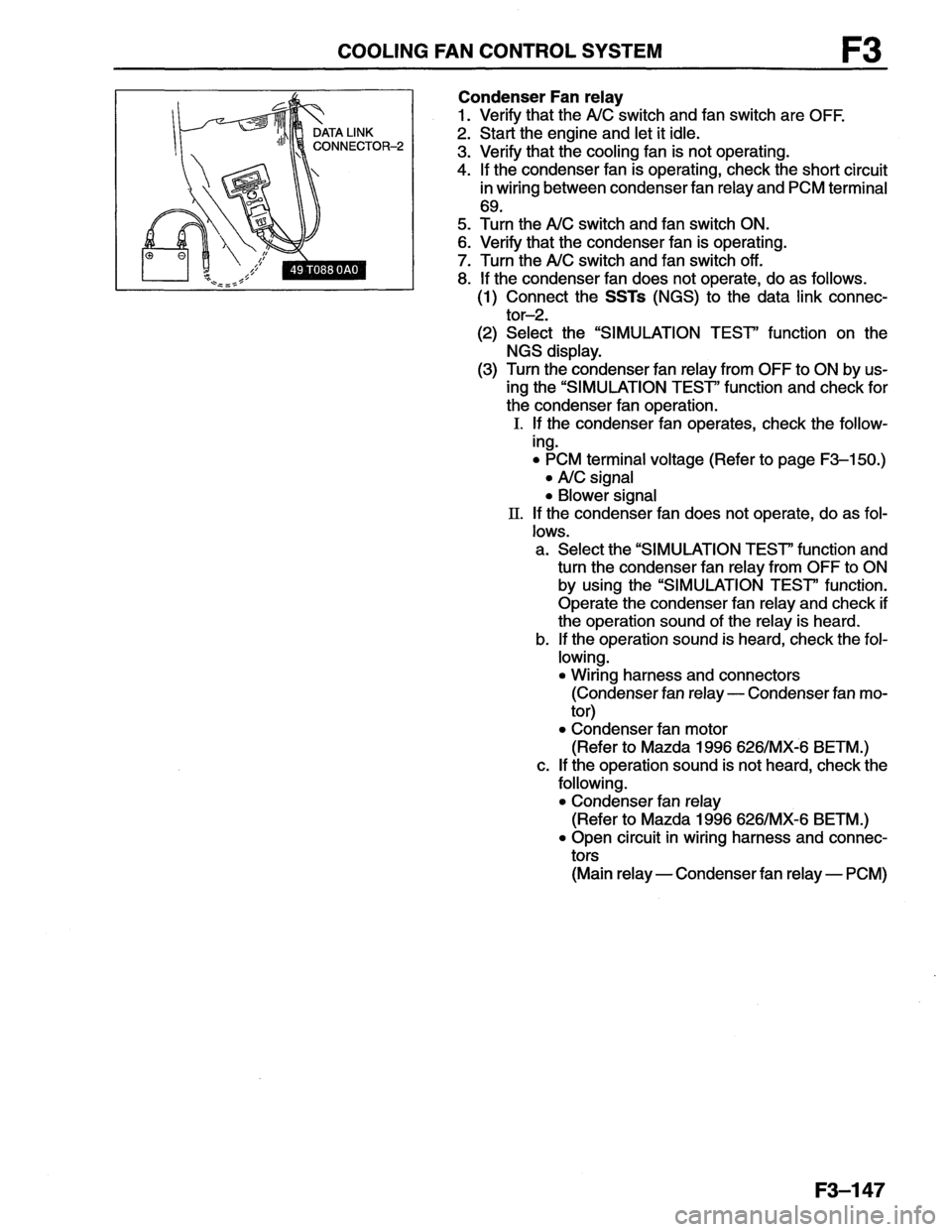 MAZDA MX-6 1996  Workshop Manual 