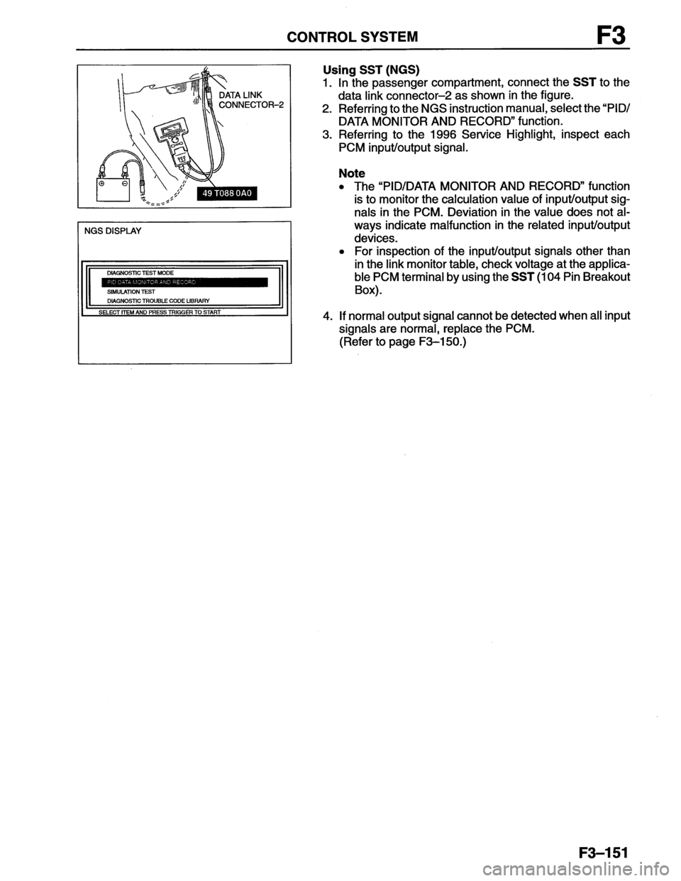 MAZDA MX-6 1996  Workshop Manual 