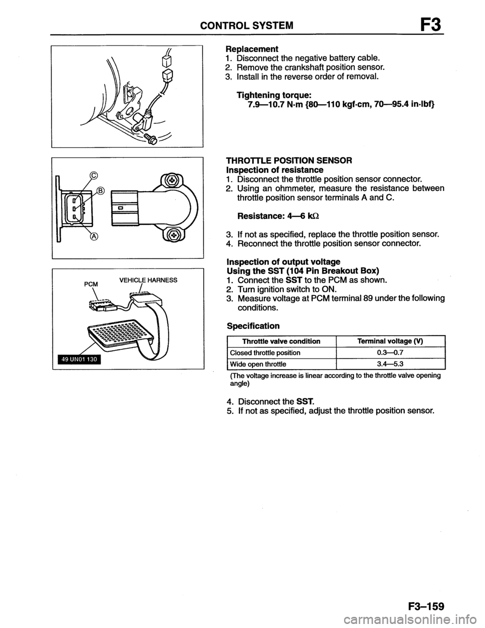 MAZDA MX-6 1996  Workshop Manual 