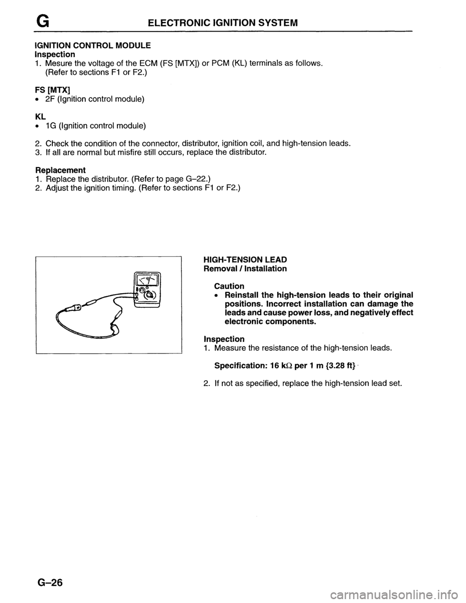 MAZDA MX-6 1996  Workshop Manual 