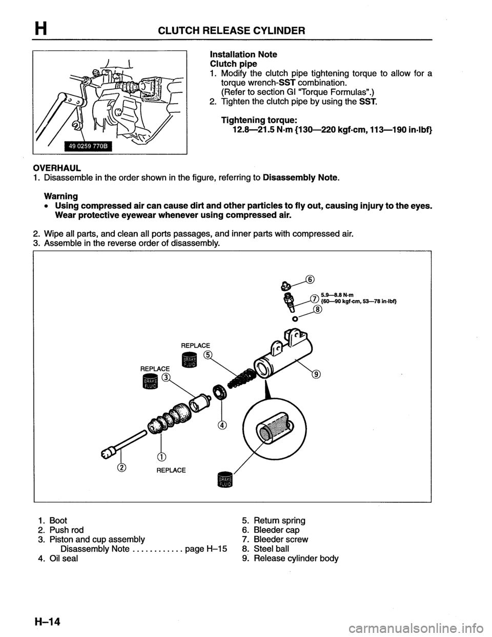 MAZDA MX-6 1996  Workshop Manual 