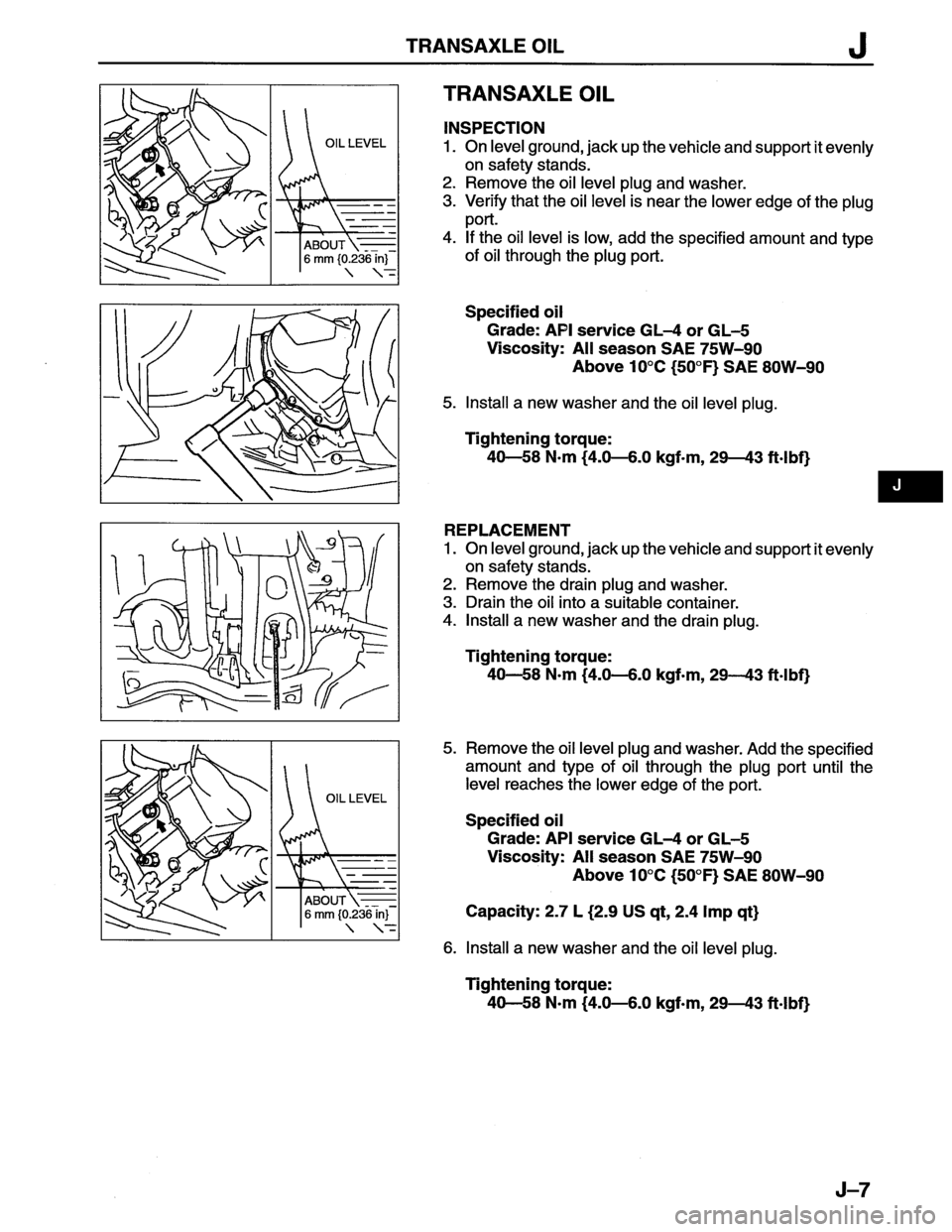 MAZDA MX-6 1996  Workshop Manual 