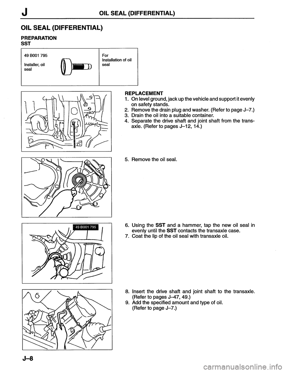 MAZDA MX-6 1996  Workshop Manual 