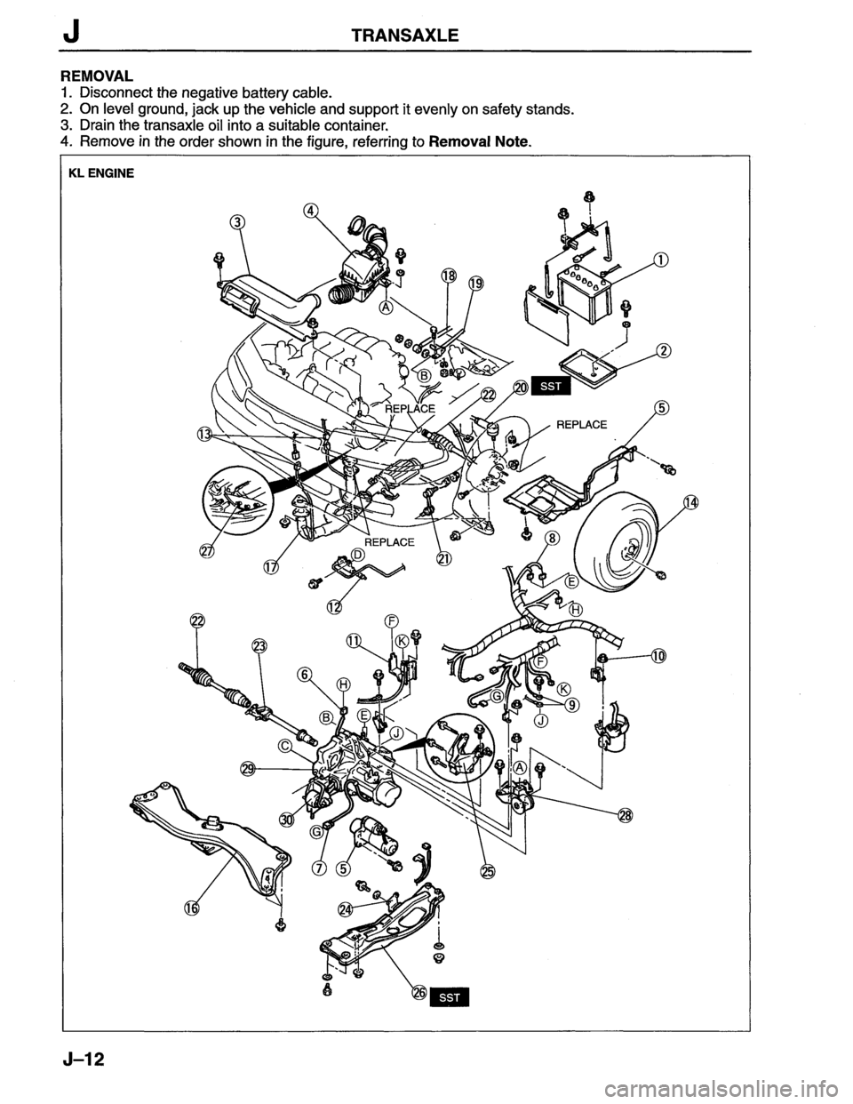 MAZDA MX-6 1996  Workshop Manual 