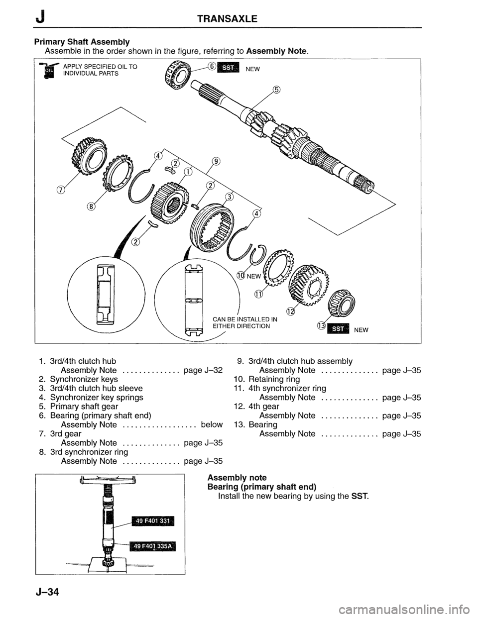 MAZDA MX-6 1996  Workshop Manual 