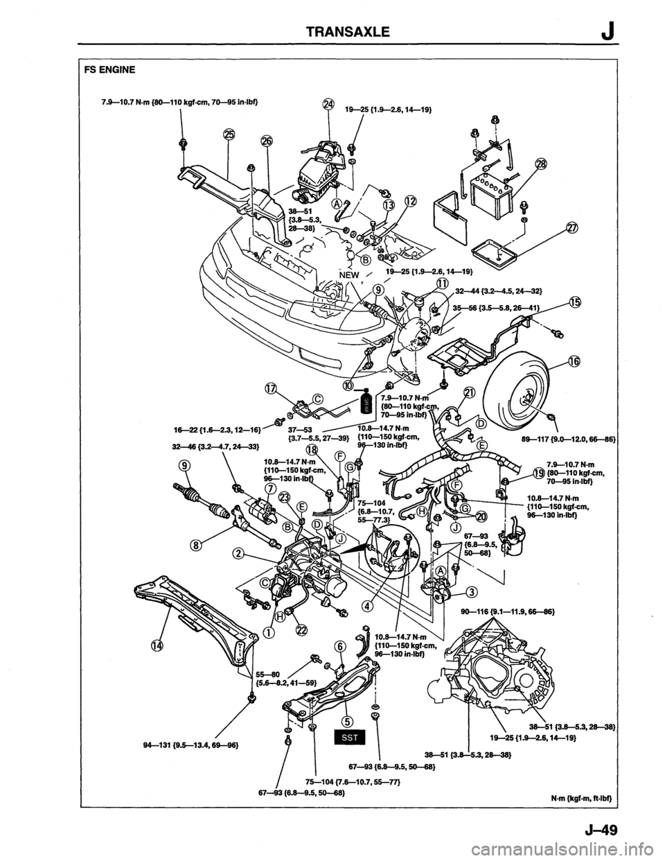 MAZDA MX-6 1996  Workshop Manual 