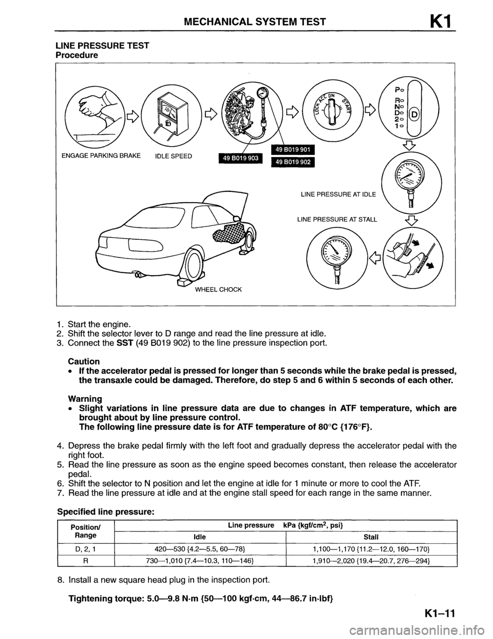MAZDA MX-6 1996  Workshop Manual 