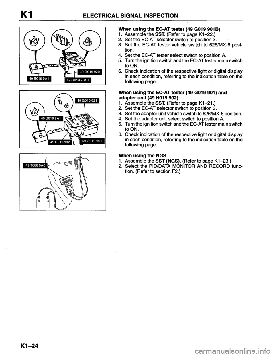 MAZDA MX-6 1996  Workshop Manual 
