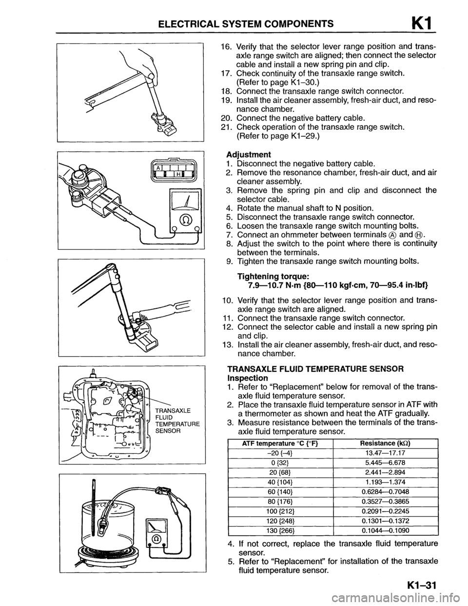 MAZDA MX-6 1996  Workshop Manual 