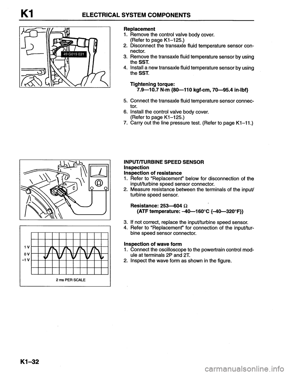 MAZDA MX-6 1996  Workshop Manual 
