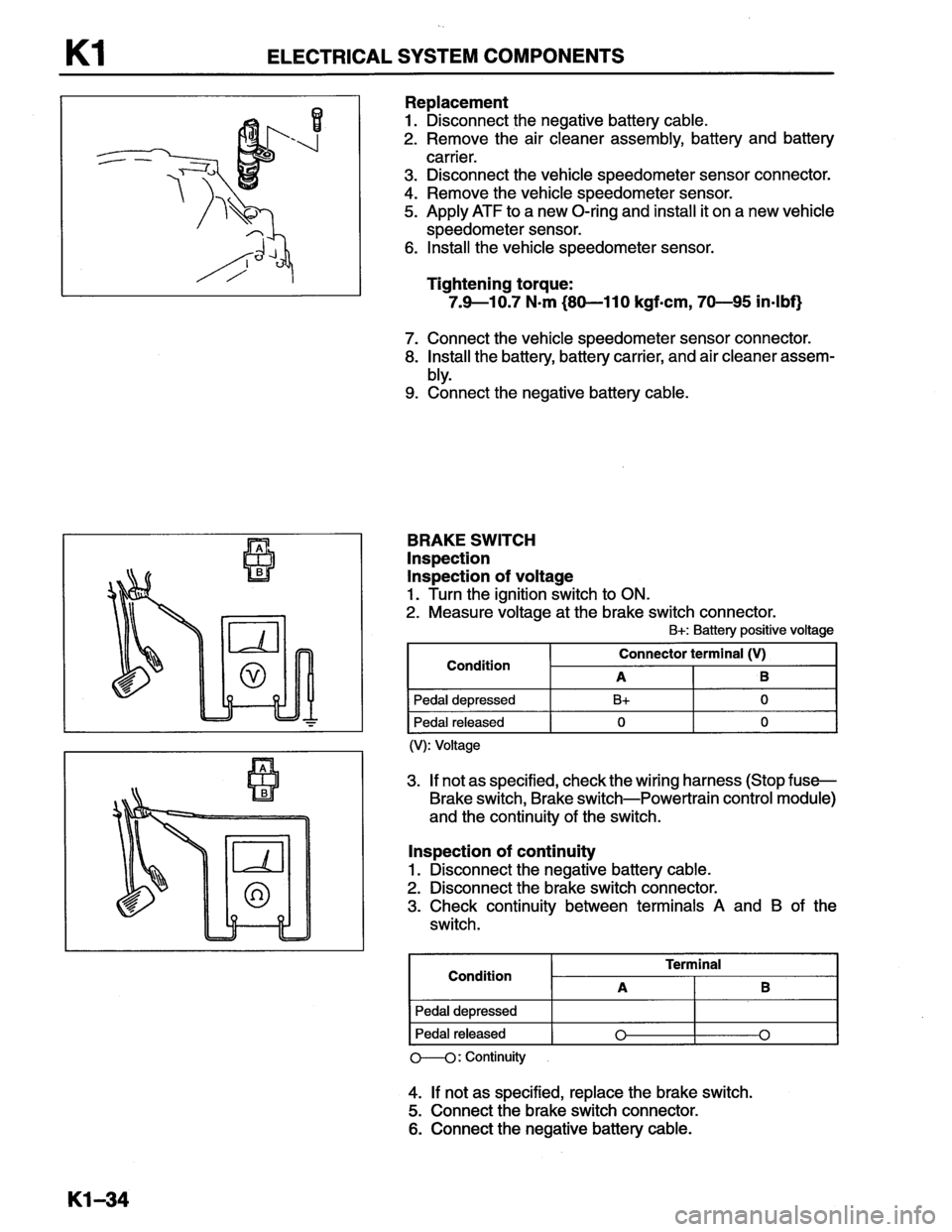 MAZDA MX-6 1996  Workshop Manual 