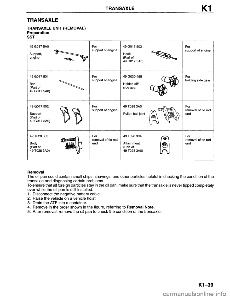 MAZDA MX-6 1996  Workshop Manual 