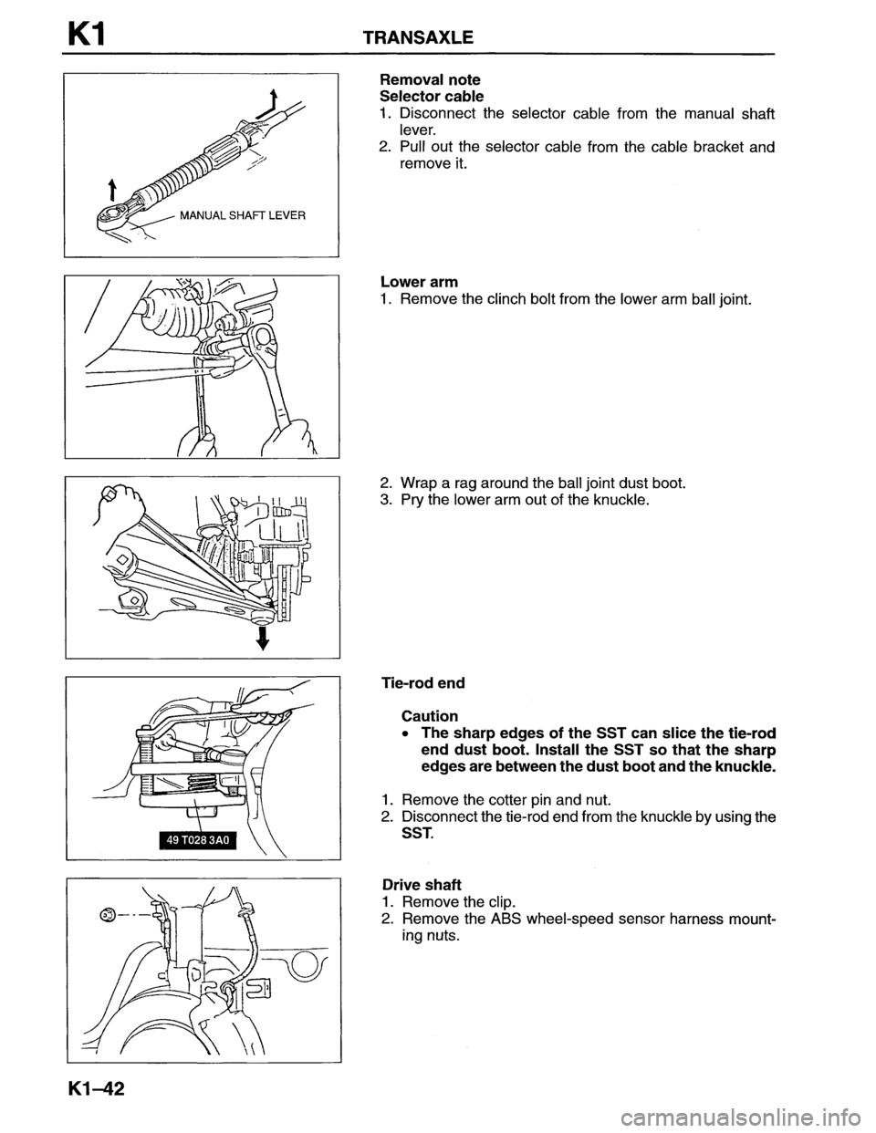 MAZDA MX-6 1996  Workshop Manual 