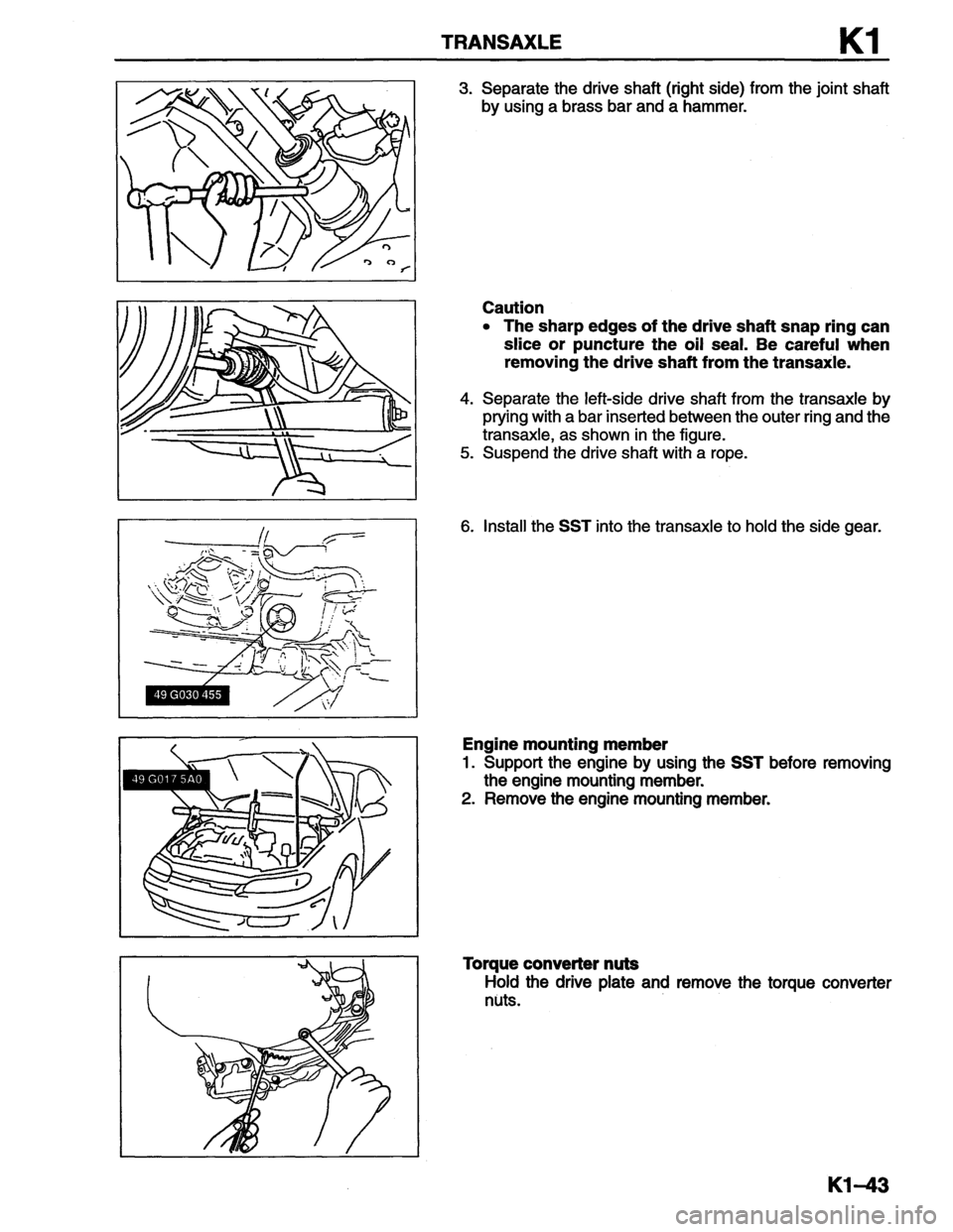 MAZDA MX-6 1996  Workshop Manual 