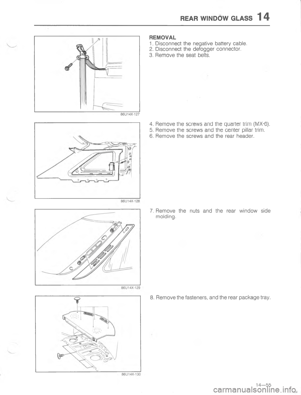 MAZDA MX-6 1988  Workshop Manual 454 ),/ @.77

;
H
G
C
<
D

 