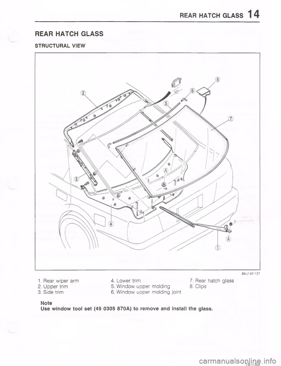 MAZDA MX-6 1988  Workshop Manual 454 9#(9 @.77



;
H

= 