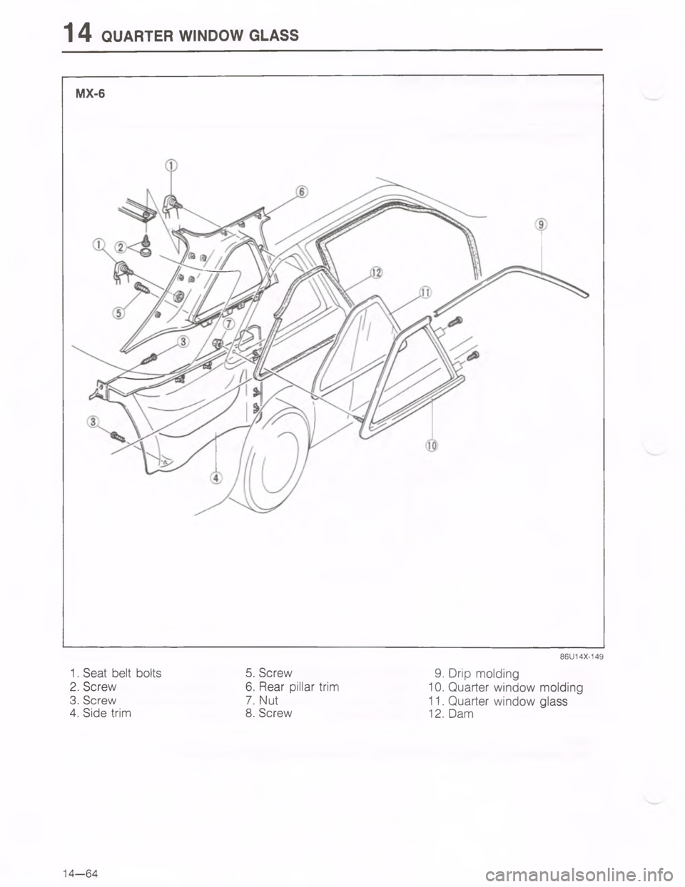 MAZDA MX-6 1988  Workshop Manual G


;
H
GC
<
D




 