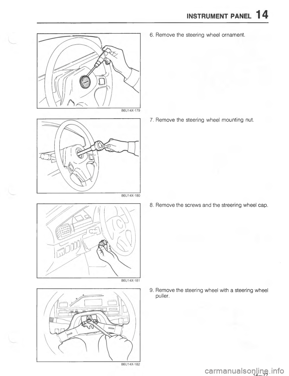 MAZDA MX-6 1988  Workshop Manual )7#4:5)# -)5.	<
D


 