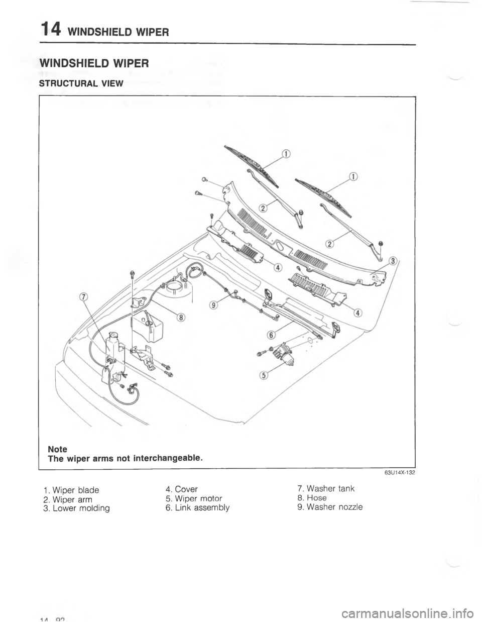 MAZDA MX-6 1988  Workshop Manual 	-\)R
=<H


;
HG
C
<D

 