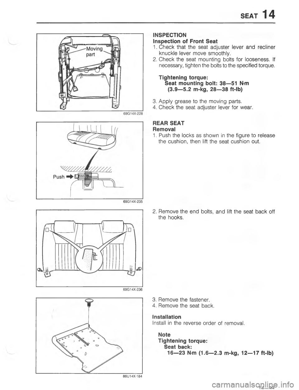 MAZDA MX-6 1988  Workshop Manual 75#  G 



;



42
H
G




;

$
H
G





/B $7 