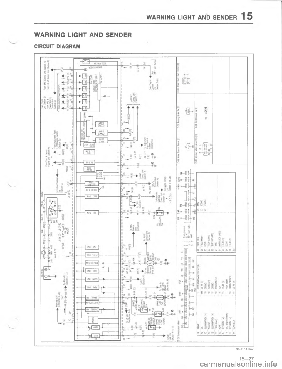 MAZDA MX-6 1988  Workshop Manual 4))@ .@9# ), 75),54	 