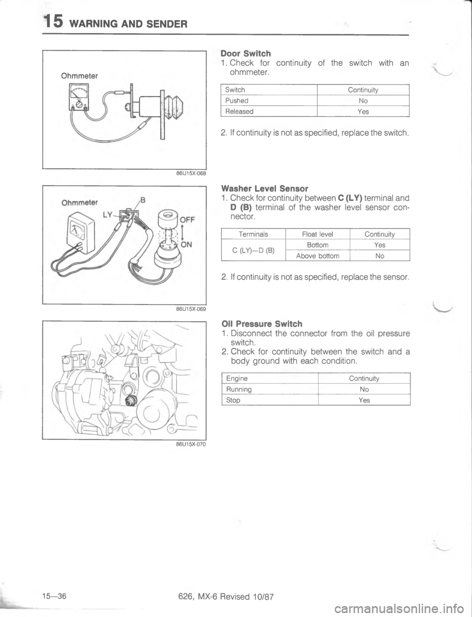 MAZDA MX-6 1988  Workshop Manual 	,/


7
\(
-
\)
4
6
;





#
\(8
6
!&
;



	
;
!
5
4
\)
7
<< 