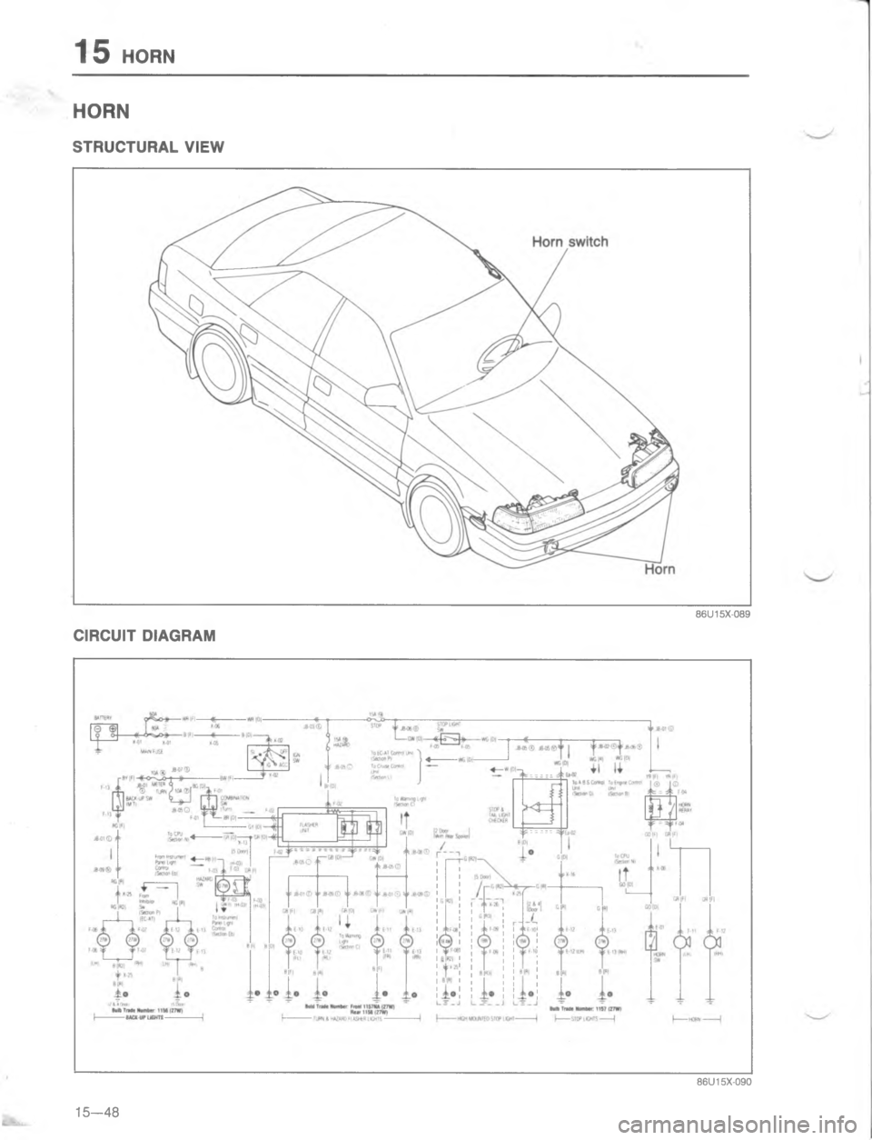 MAZDA MX-6 1988  Workshop Manual  C  9/4)
=

 