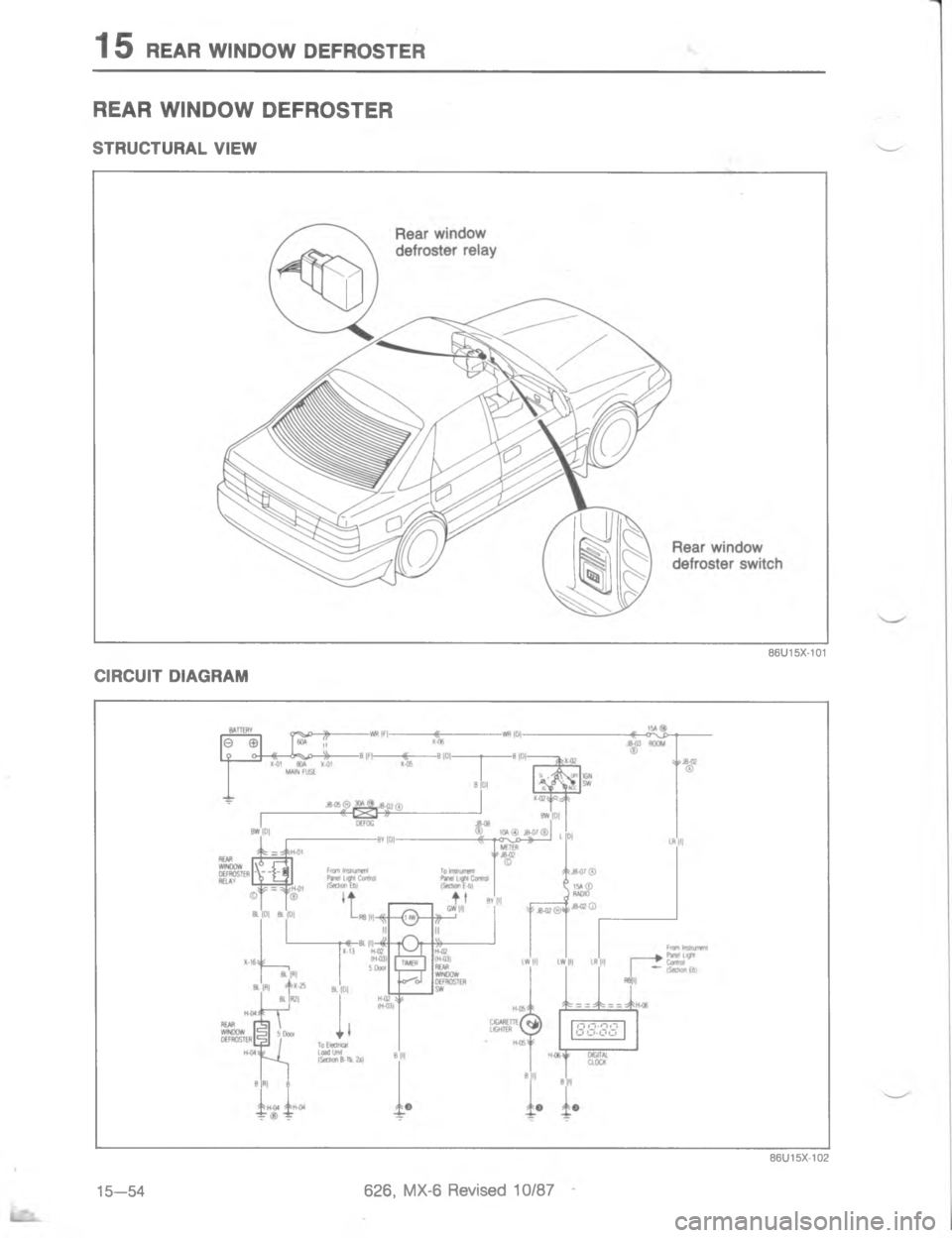 MAZDA MX-6 1988  Workshop Manual 	,44<
< 