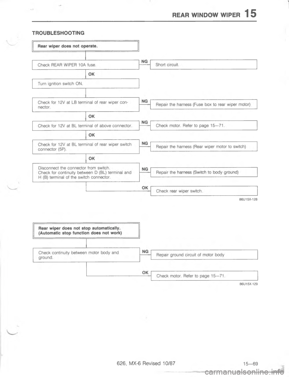 MAZDA MX-6 1988  Workshop Manual 454 ),/ -54	#

<< 